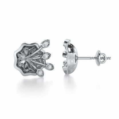 Vibrant Twigs Silver Earrings - White Gold - Image 4
