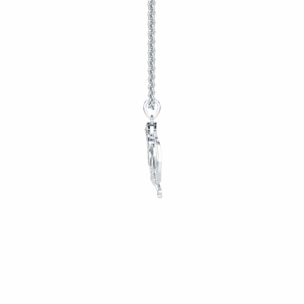 Onkar Light Silver Pendant - White Gold - Image 4