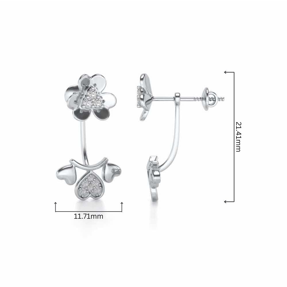 The Hearty Hanging Earring - White Gold - Image 4