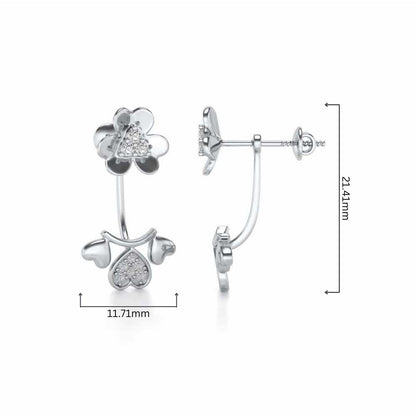 The Hearty Hanging Earring - White Gold - Image 4