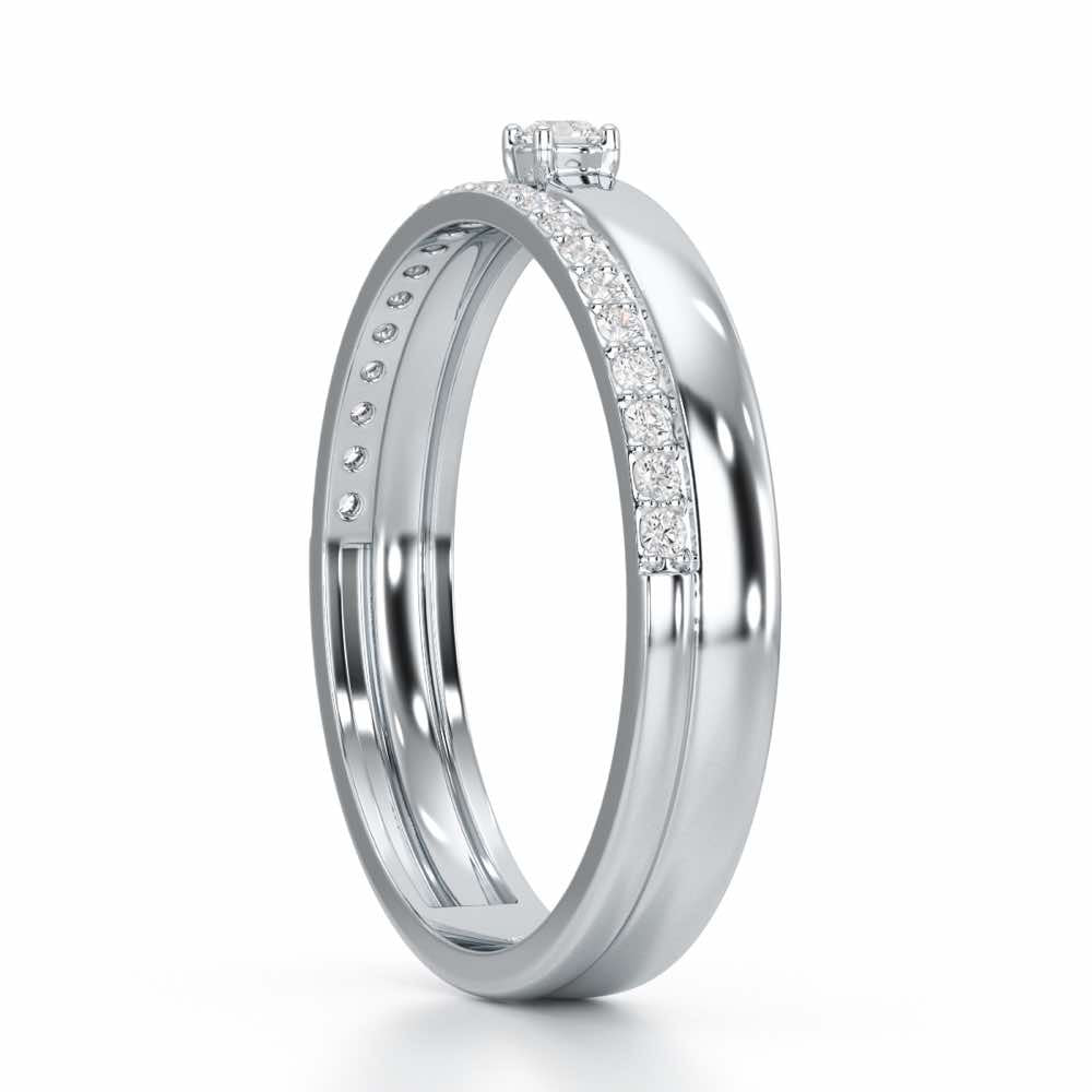 The Bliss Hint Silver Ring - White Gold - Image 4