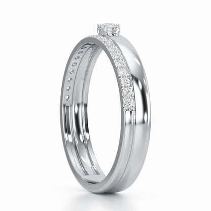The Bliss Hint Silver Ring - White Gold - Image 4
