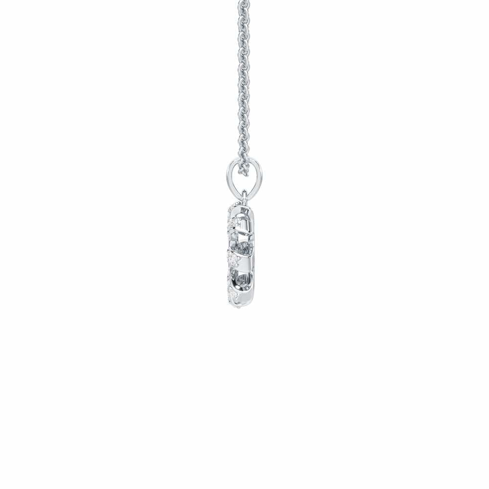 Enchanted Eye Silver Pendant - White Gold - Image 4
