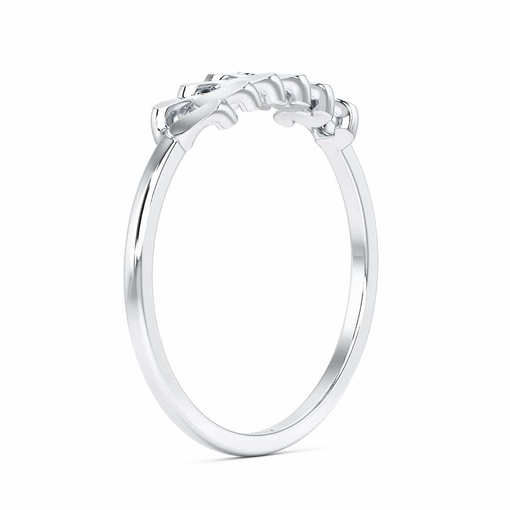 Moonlit Chain Women Ring - White Gold - Image 4