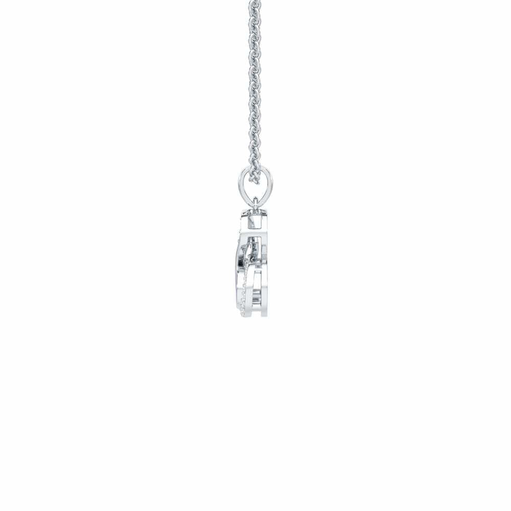Sacred Gaze Silver Pendant - White Gold - Image 4