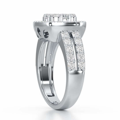 Divine Ilana Silver Ring - White Gold - Image 3