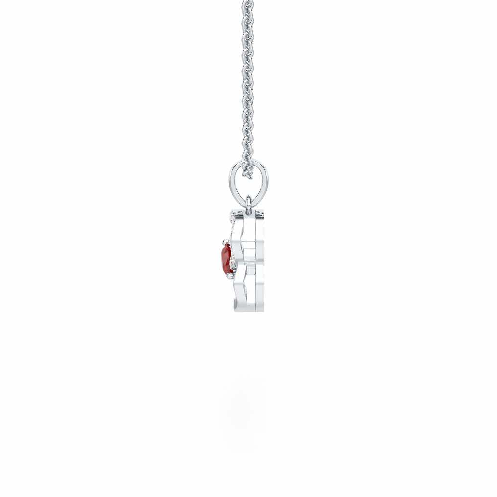 Golden Glimmer Silver Pendant - White Gold - Image 4
