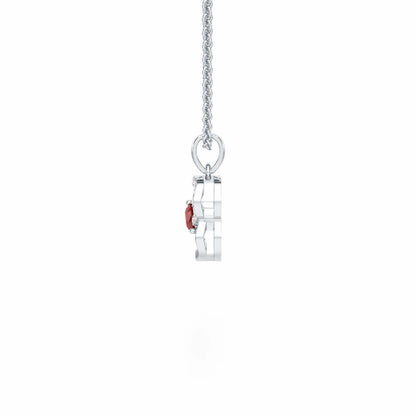 Golden Glimmer Silver Pendant - White Gold - Image 4