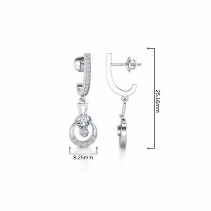 Opulence Drops Earrings - White Gold - Image 4