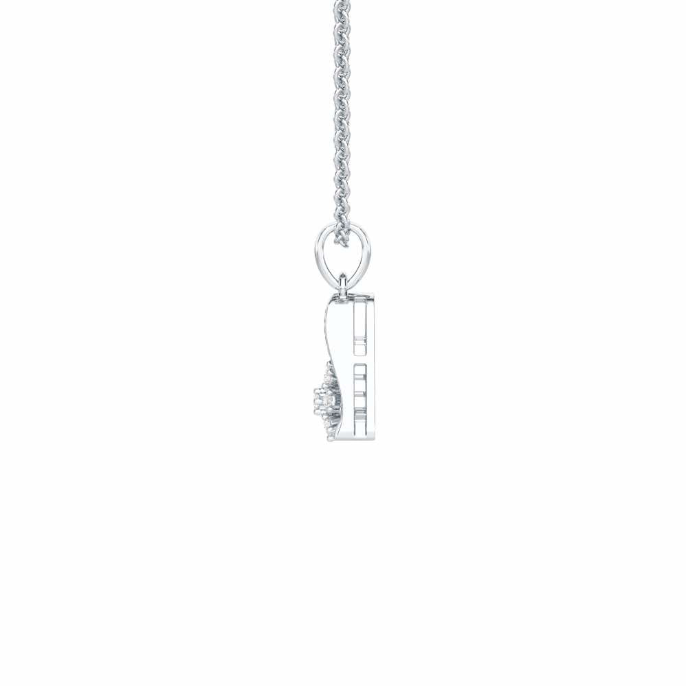 Serene Elegance Silver Pendant - White Gold - Image 4