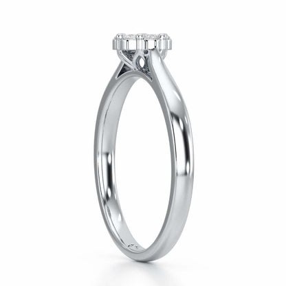 Elven Shimmer Silver Ring - White Gold - Image 4