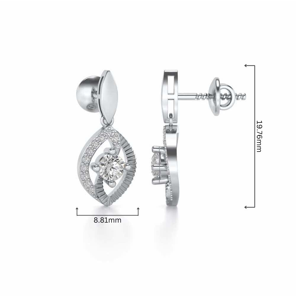 Sacred Earring Drops - White Gold - Image 4