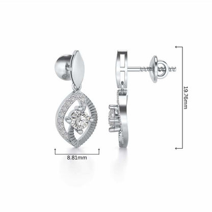 Sacred Earring Drops - White Gold - Image 4