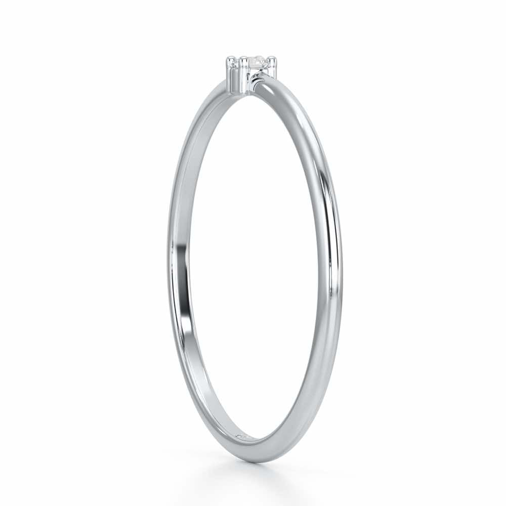Divine Touch Silver Ring - White Gold - Image 4