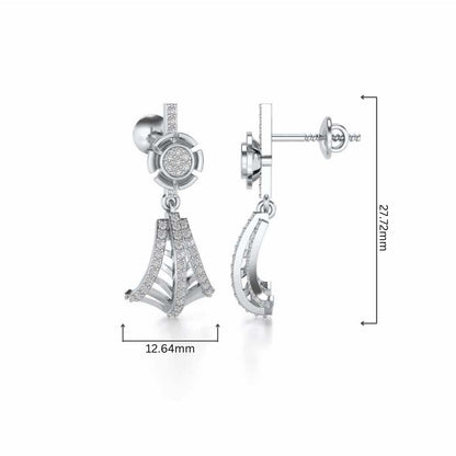 Luck Drops Earrings - White Gold - Image 4