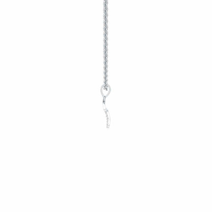 Tilde Silver Pendant - White Gold - Image 4