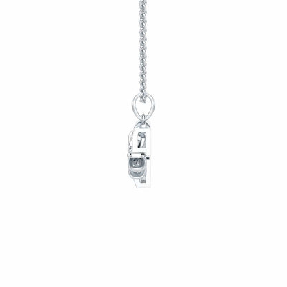 Luminous Essence Silver Pendant - White Gold - Image 4