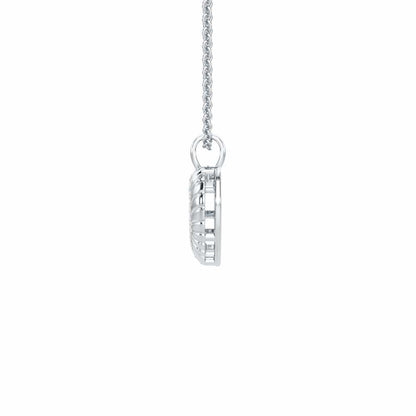 Heart Grace Silver Pendant - White Gold - Image 4