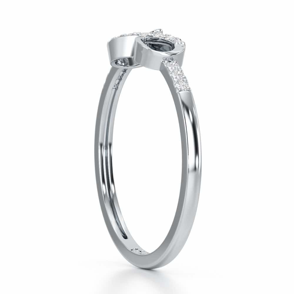 Eternity Silver Ring - White Gold - Image 4