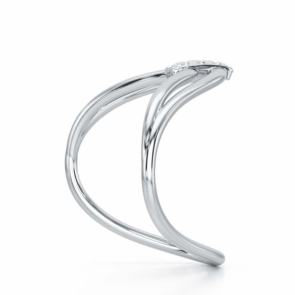 Holding Vanki Silver Ring - White Gold - Image 4