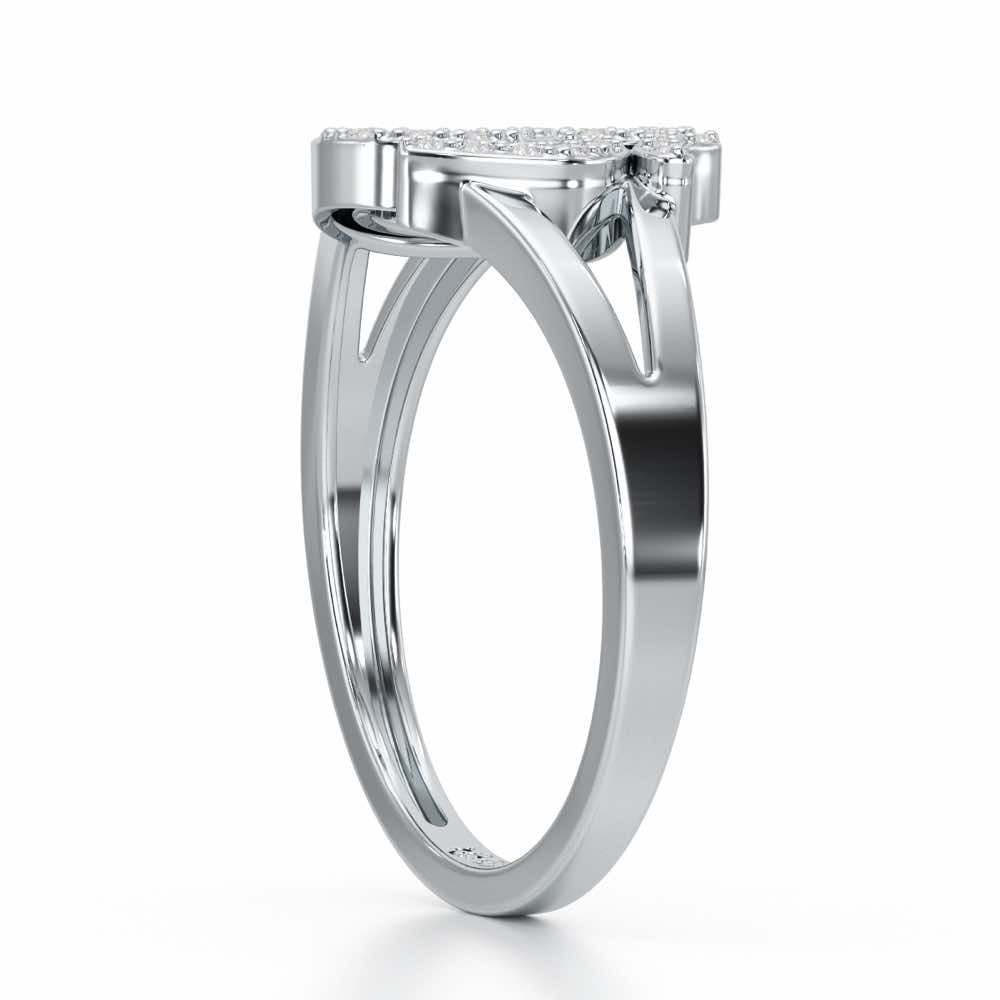 Pristine Om Silver Ring - White Gold - Image 4