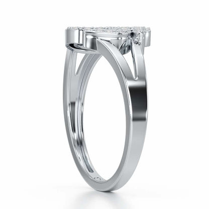 Pristine Om Silver Ring - White Gold - Image 4
