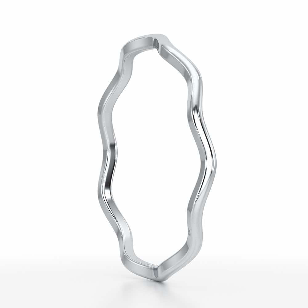 Helix Sheen Silver Ring - White Gold - Image 4