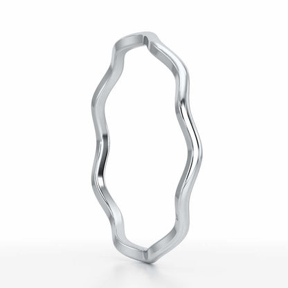 Helix Sheen Silver Ring - White Gold - Image 4