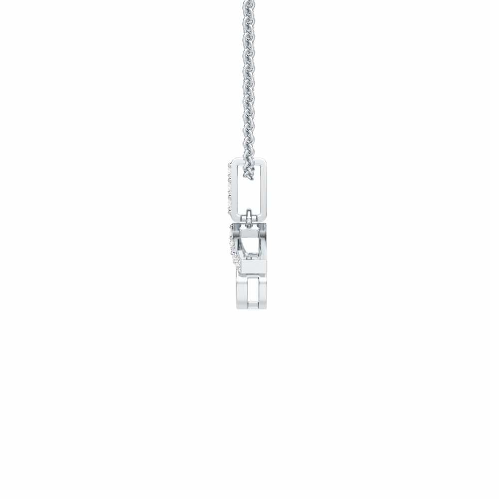 Eternal Shield Silver Pendant - White Gold - Image 4