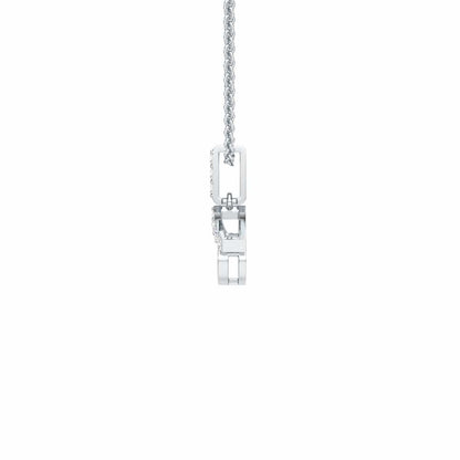 Eternal Shield Silver Pendant - White Gold - Image 4