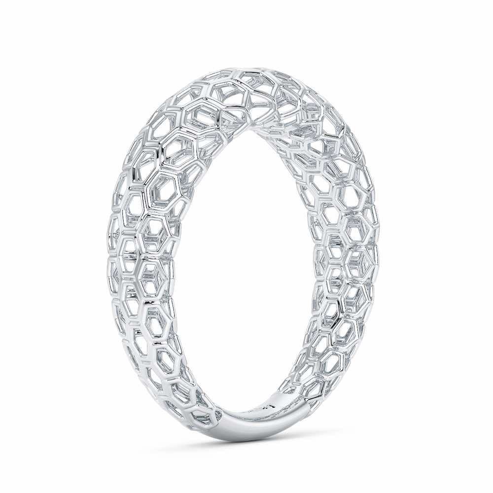 Mila Silver Ring - White Gold - Image 4