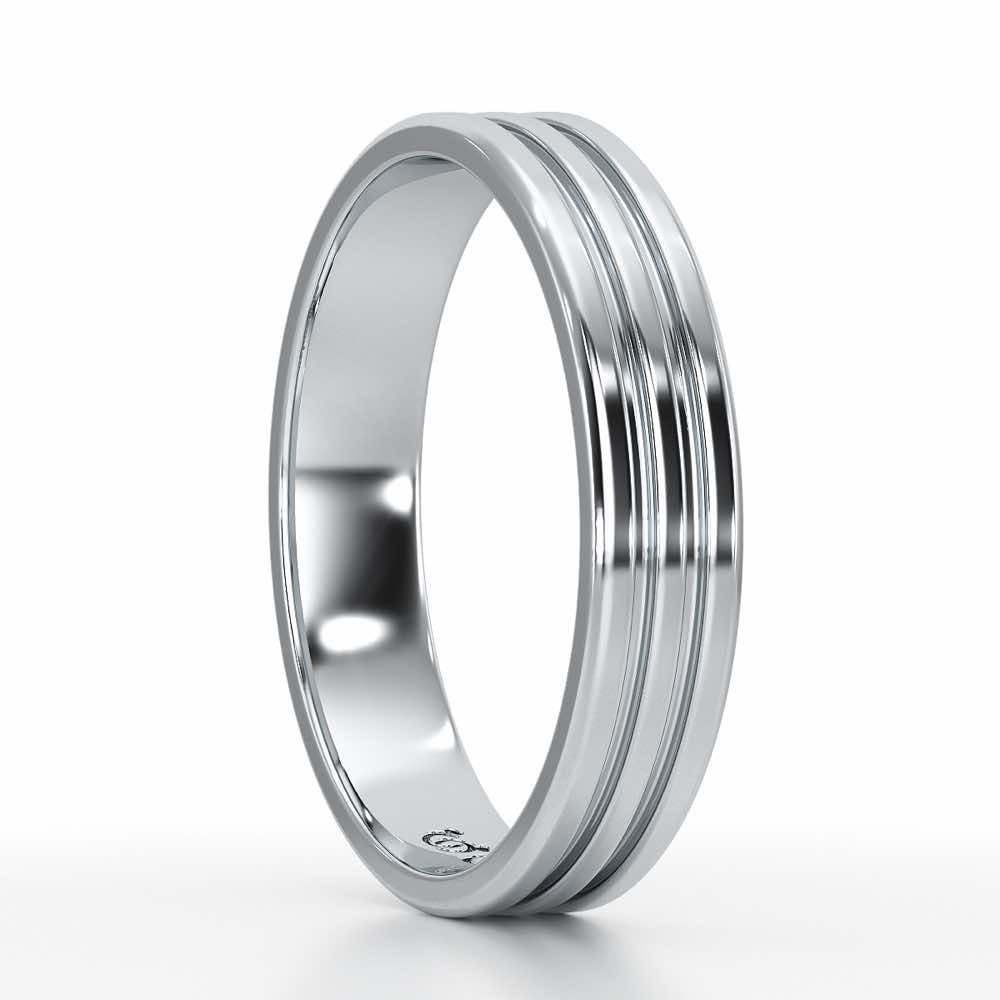 Elton Silver Band For Men - White Gold - Image 4