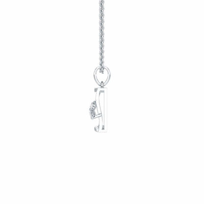 Opal Shine Silver Pendant - White Gold - Image 4