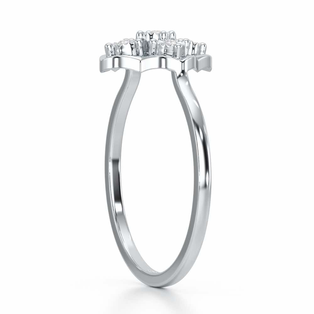 Glowy Terrain Silver Ring - White Gold - Image 4