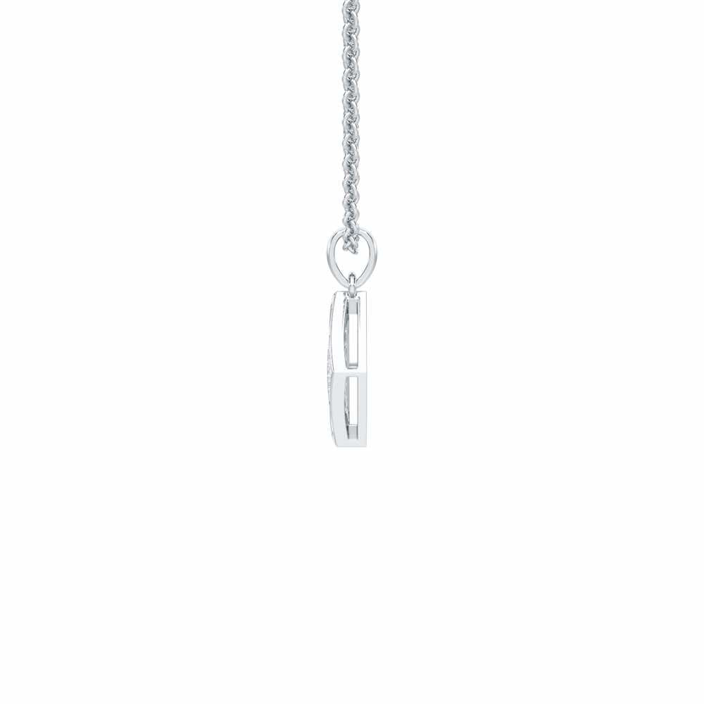 Gleaming Aura Silver Pendant - White Gold - Image 4