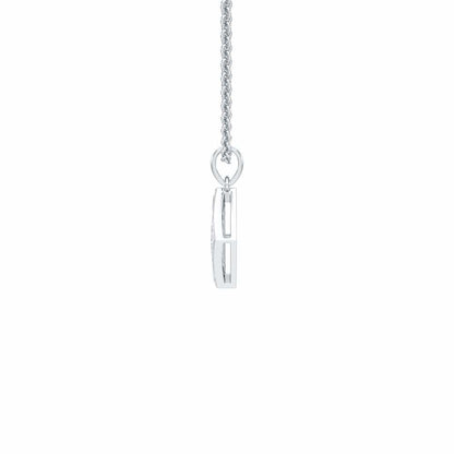 Gleaming Aura Silver Pendant - White Gold - Image 4