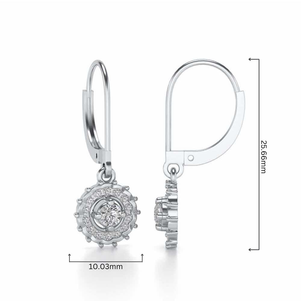 Embellished Silver Drops - White Gold - Image 4