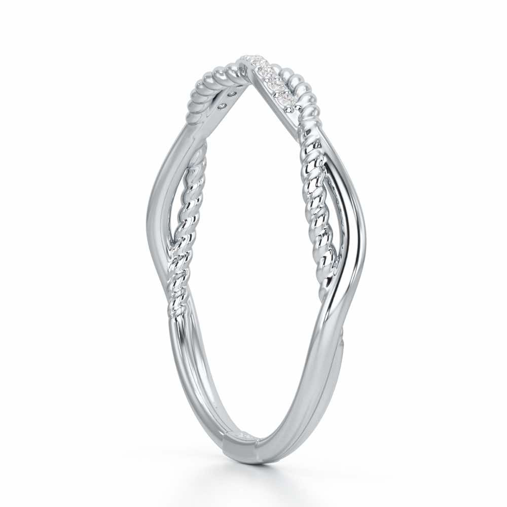 Turning Glowy Silver Ring - White Gold - Image 4