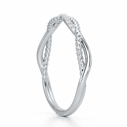 Turning Glowy Silver Ring - White Gold - Image 4