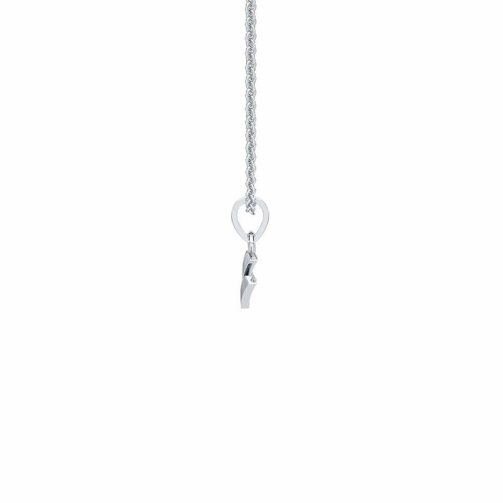 Double Arrow Gold Pendant - White Gold - Image 4
