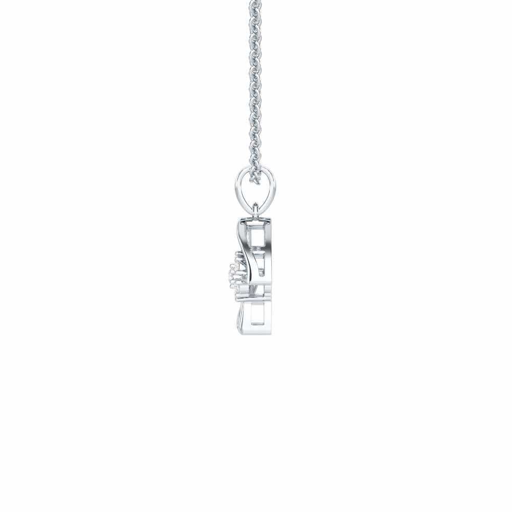 Eternal Sparkle Silver Pendant - White Gold - Image 4