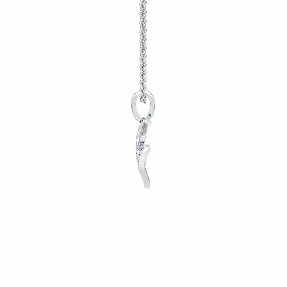 Onkar Aura Silver Pendant - White Gold - Image 4