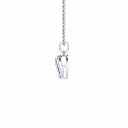 Protective Spark Silver Pendant - White Gold - Image 4