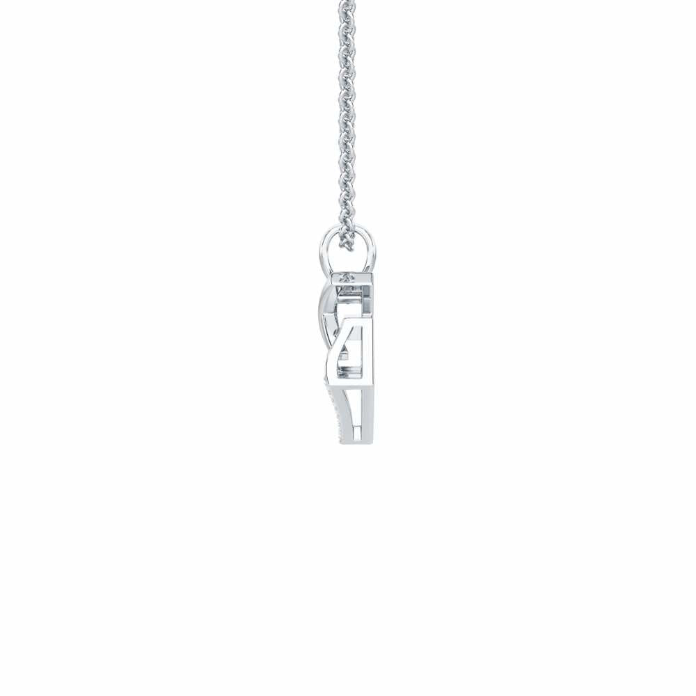Cross Glow Silver Pendant - White Gold - Image 4