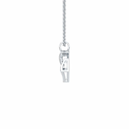 Cross Glow Silver Pendant - White Gold - Image 4