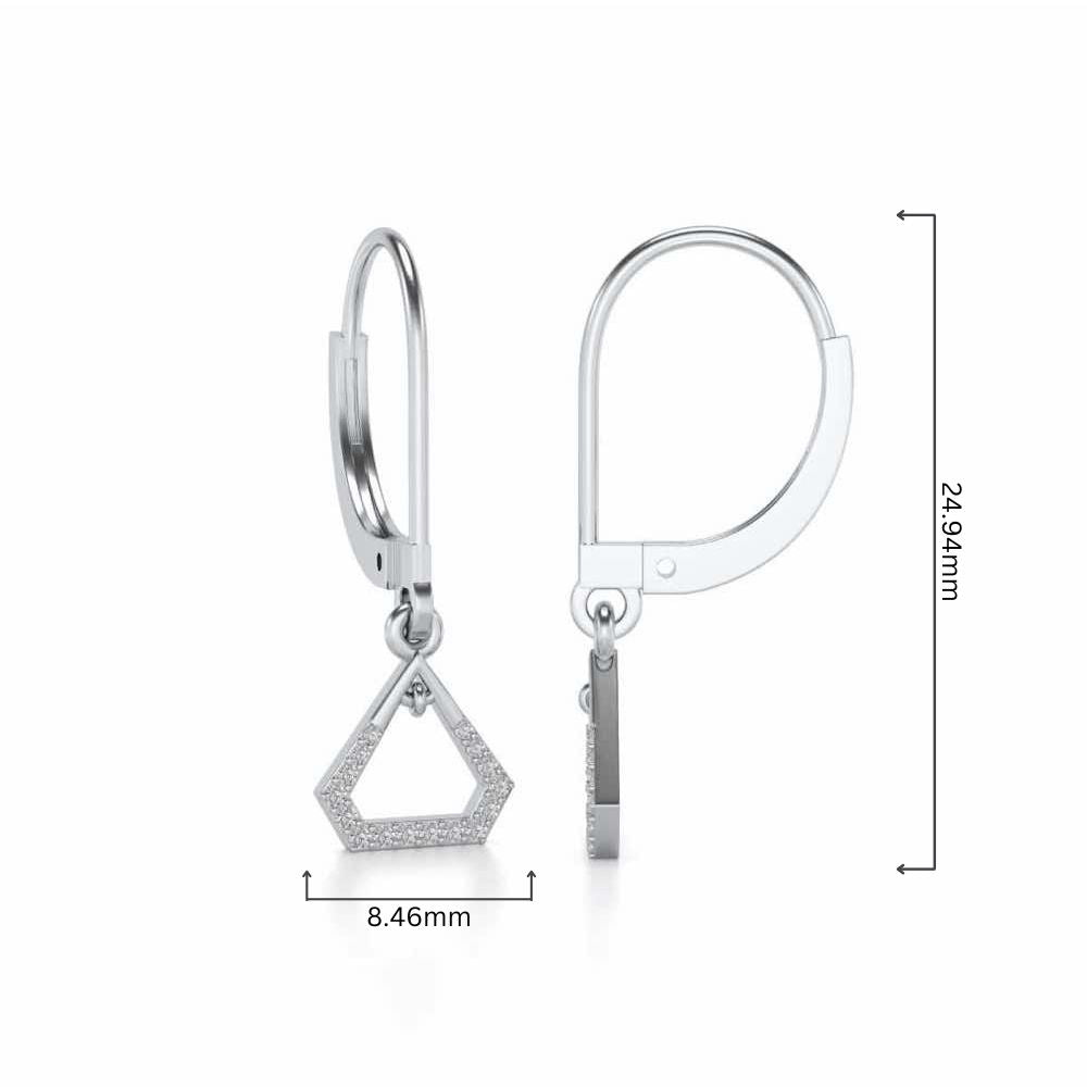 Prismatic Earrings Drops - White Gold - Image 4