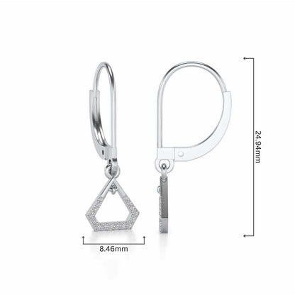 Prismatic Earrings Drops - White Gold - Image 4