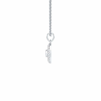 Mystic Guardian Silver Pendant - White Gold - Image 4