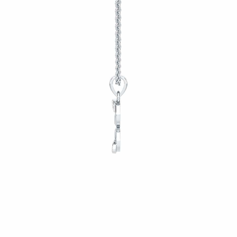 Gleam Couple Silver Pendant - White Gold - Image 4