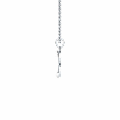 Gleam Couple Silver Pendant - White Gold - Image 4